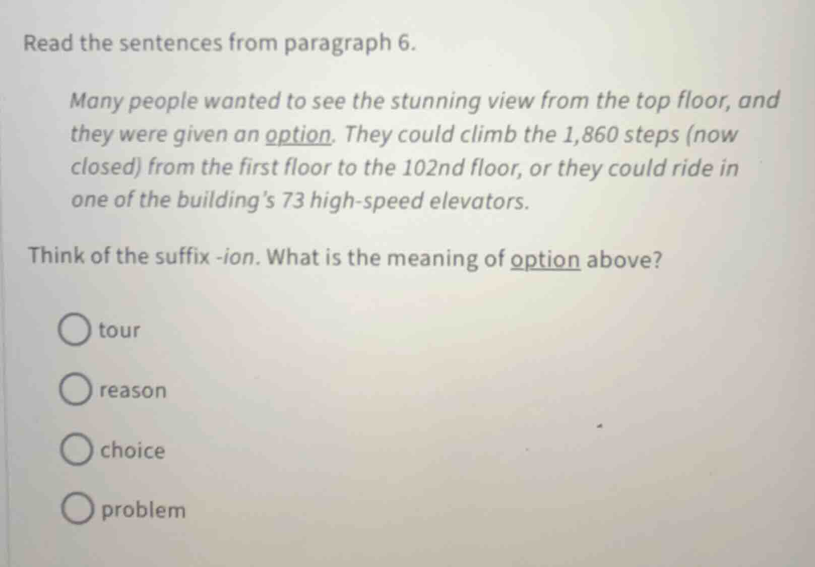 read the sentences from paragraph 6. many people wanted to see the stun…