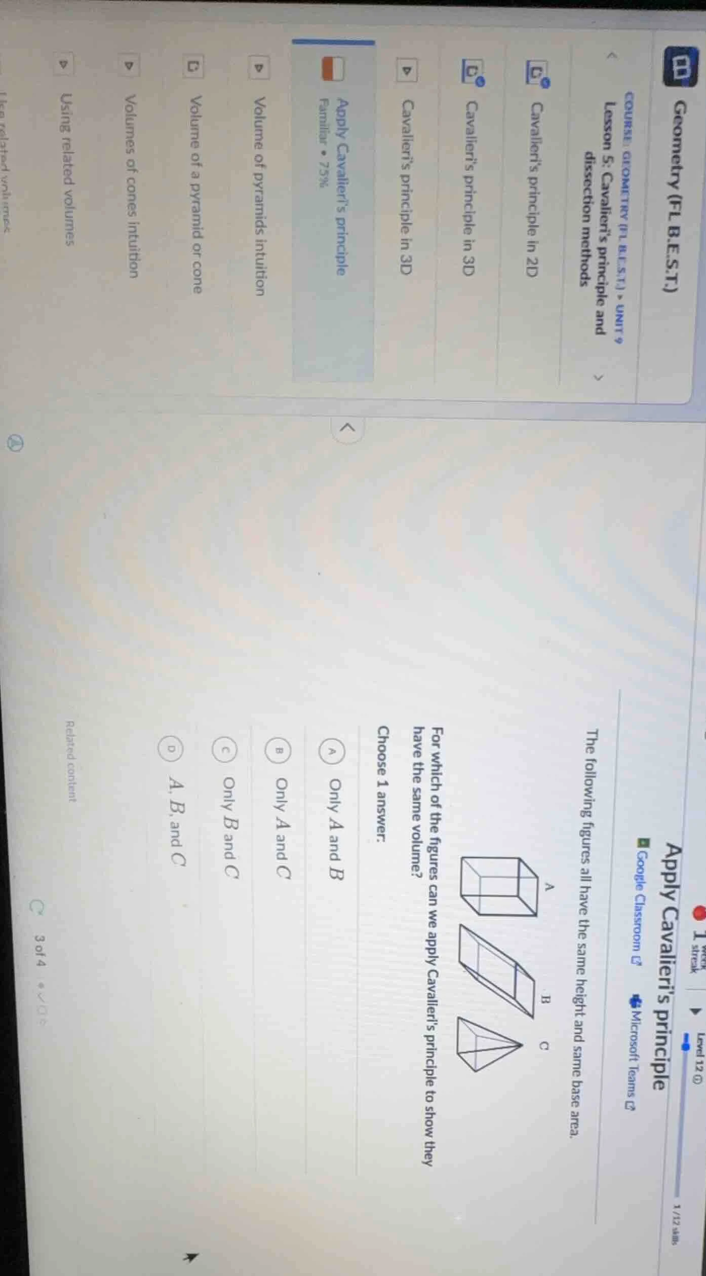 apply cavalieris principle the following figures all have the same heig…