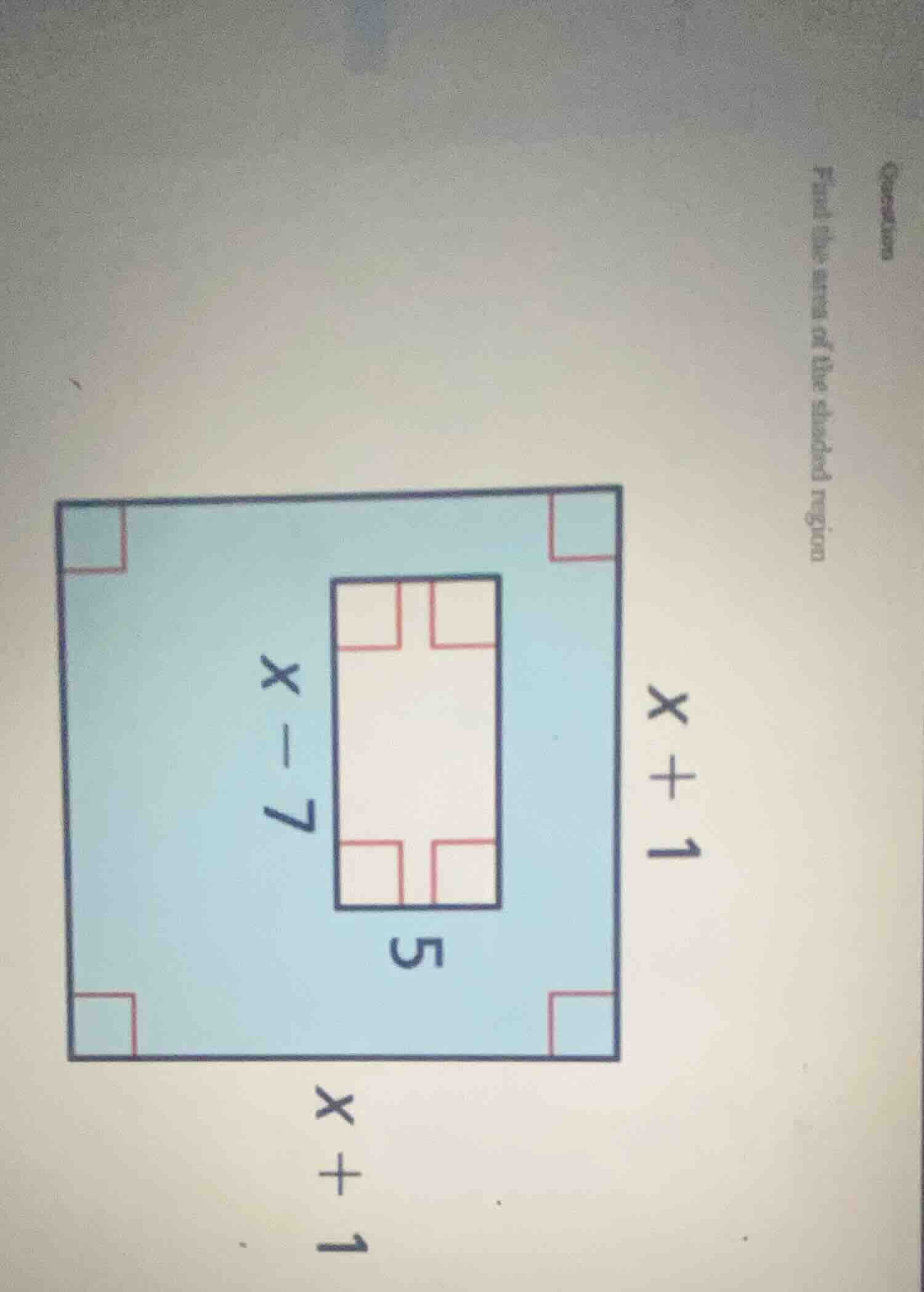 find the area of the shaded region