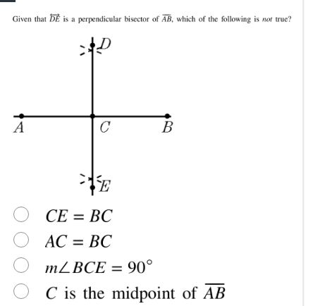 given that \\( \\overline{de} \\) is a perpendicular bisector of \\( \\…