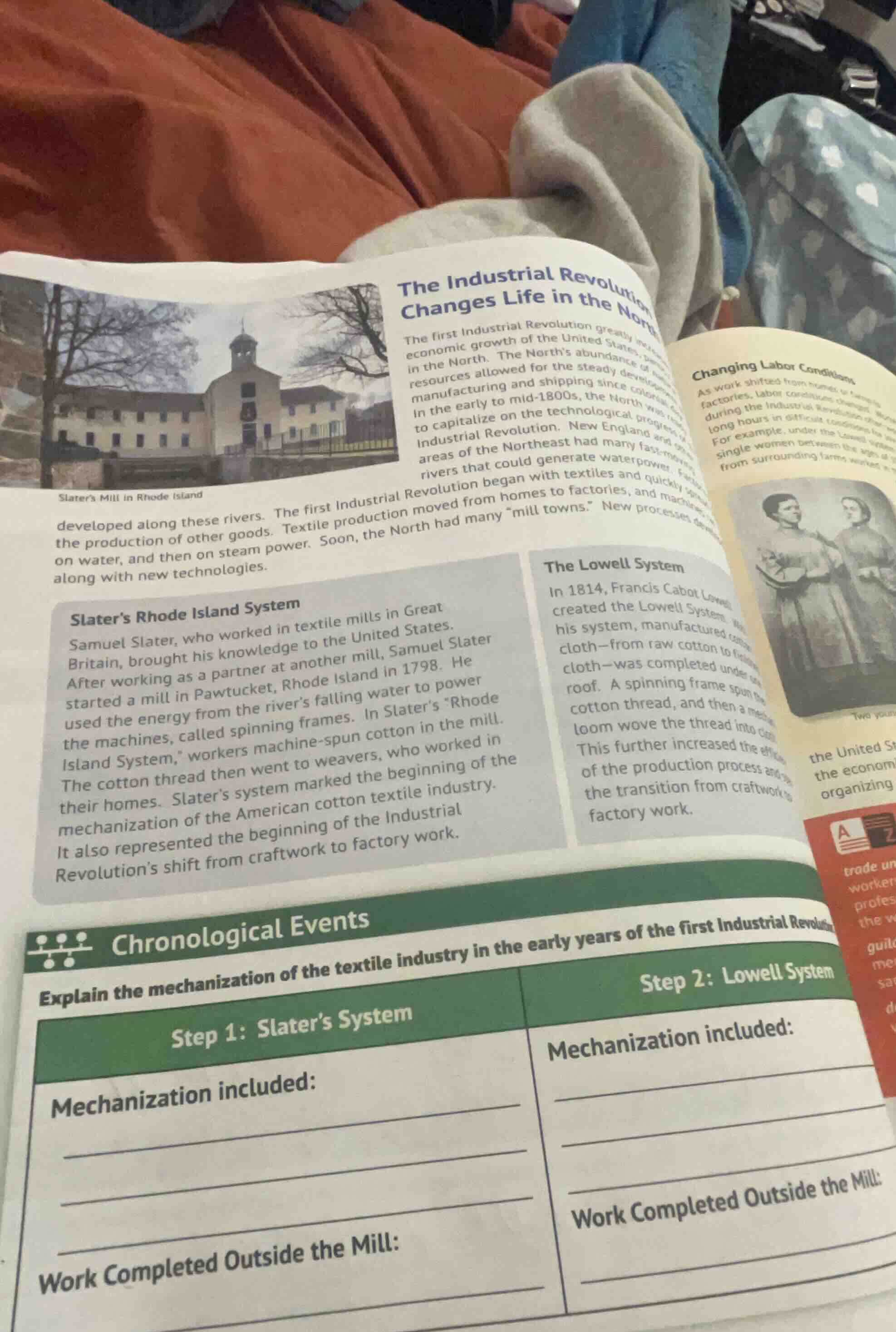 the industrial revolution changes life in the nort the first industrial…