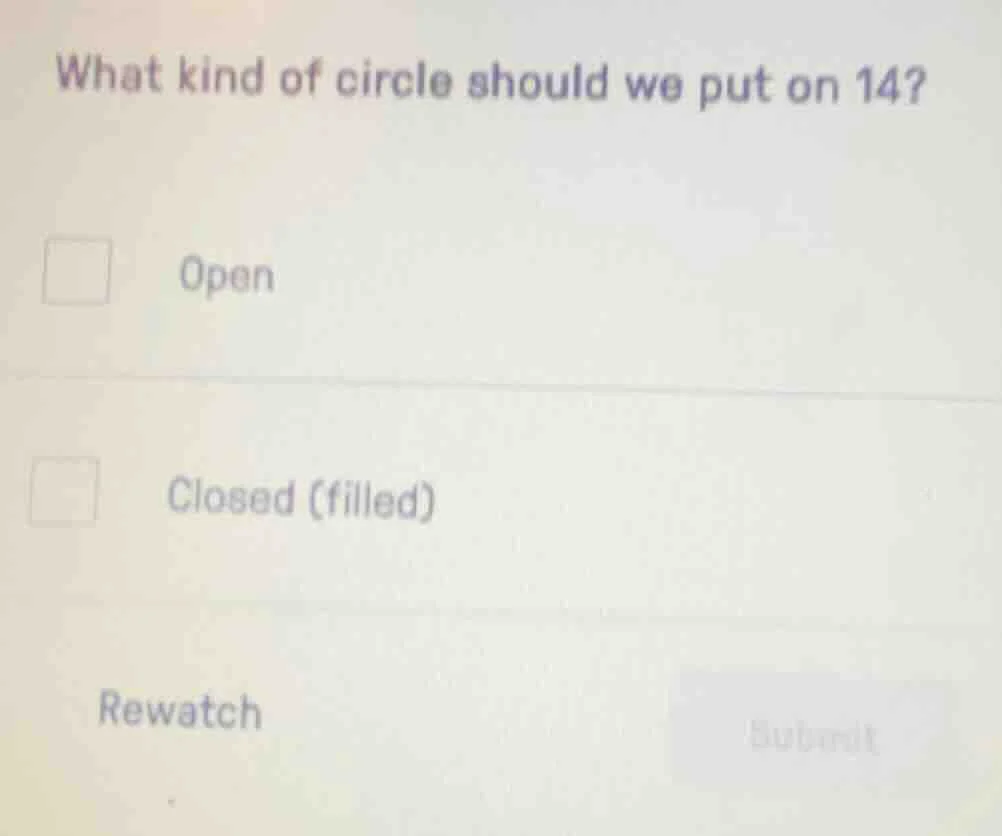 what kind of circle should we put on 14? open closed (filled) rewatch s…