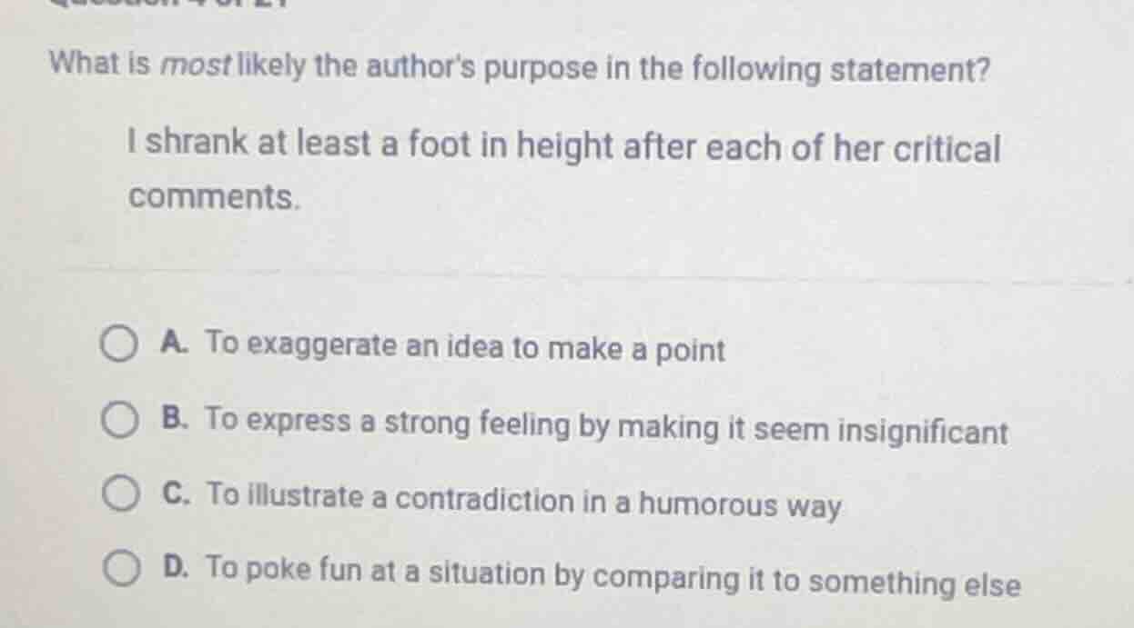 what is most likely the authors purpose in the following statement? i s…