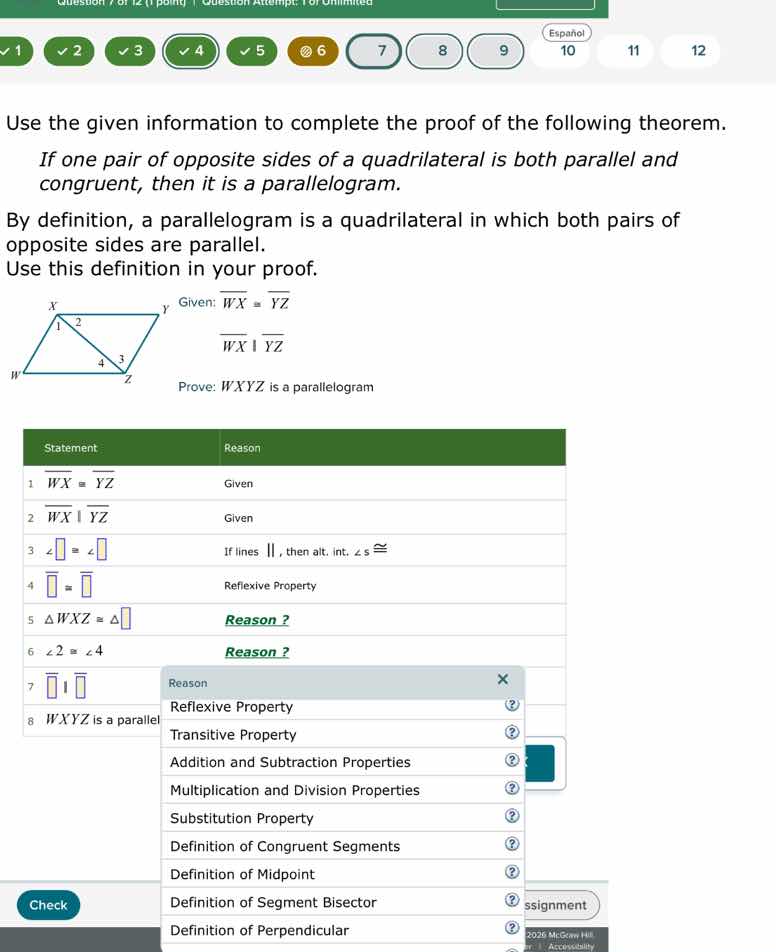 use the given information to complete the proof of the following theore…