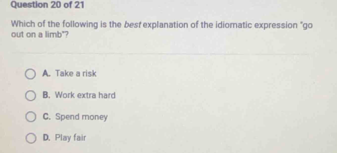 question 20 of 21 which of the following is the best explanation of the…