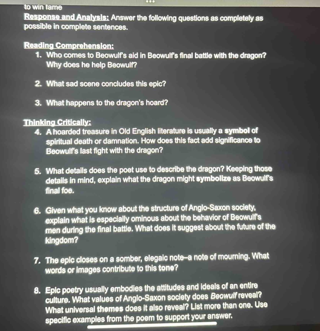 to win fame response and analysis: answer the following questions as co…