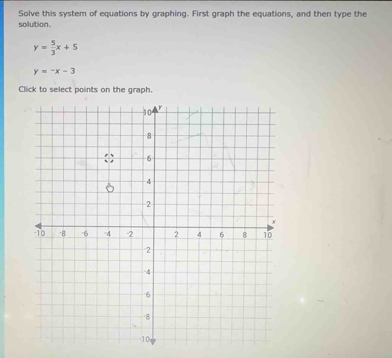 solve this system of equations by graphing. first graph the equations, …