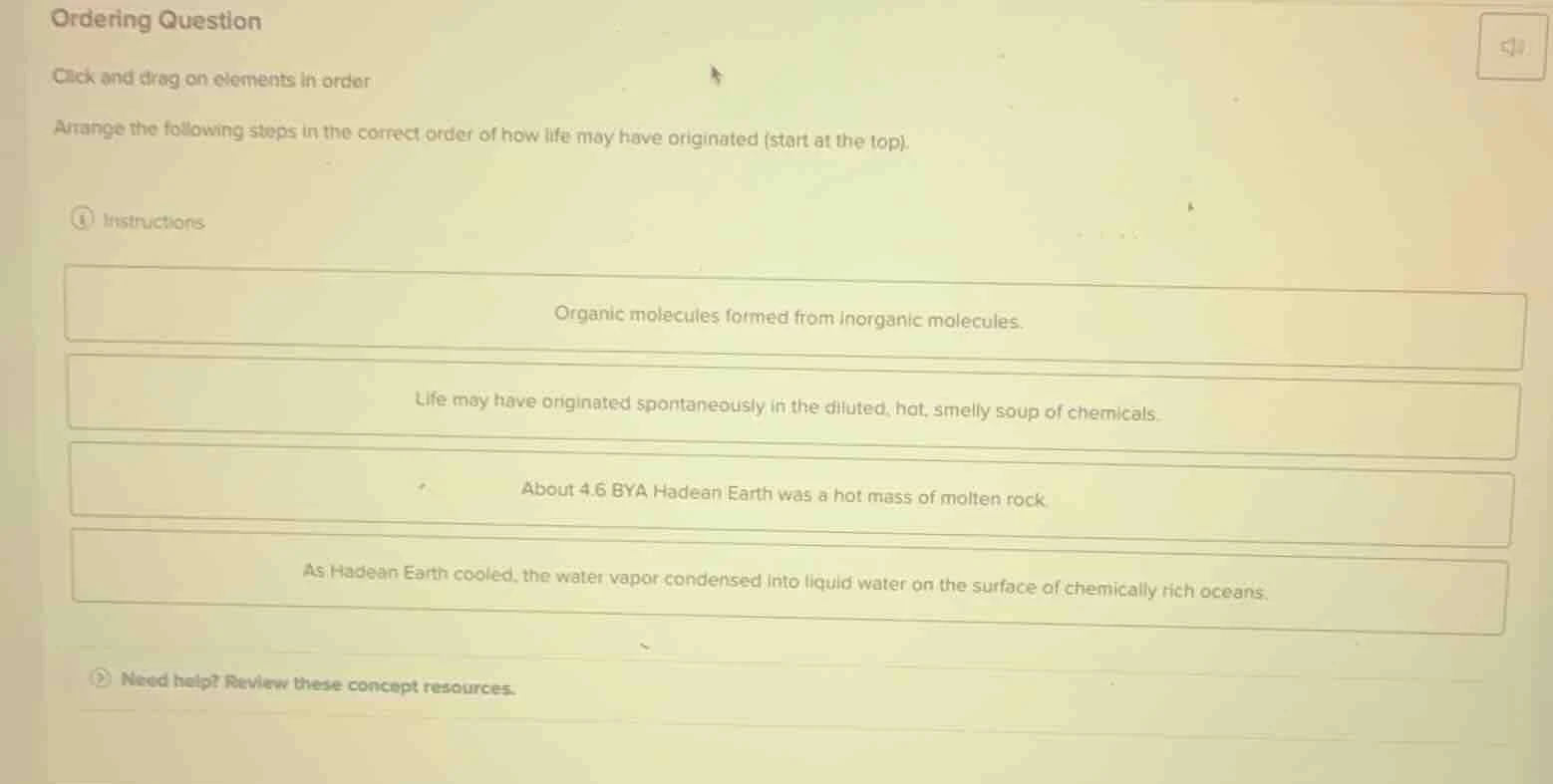 ordering question click and drag on elements in order arrange the follo…