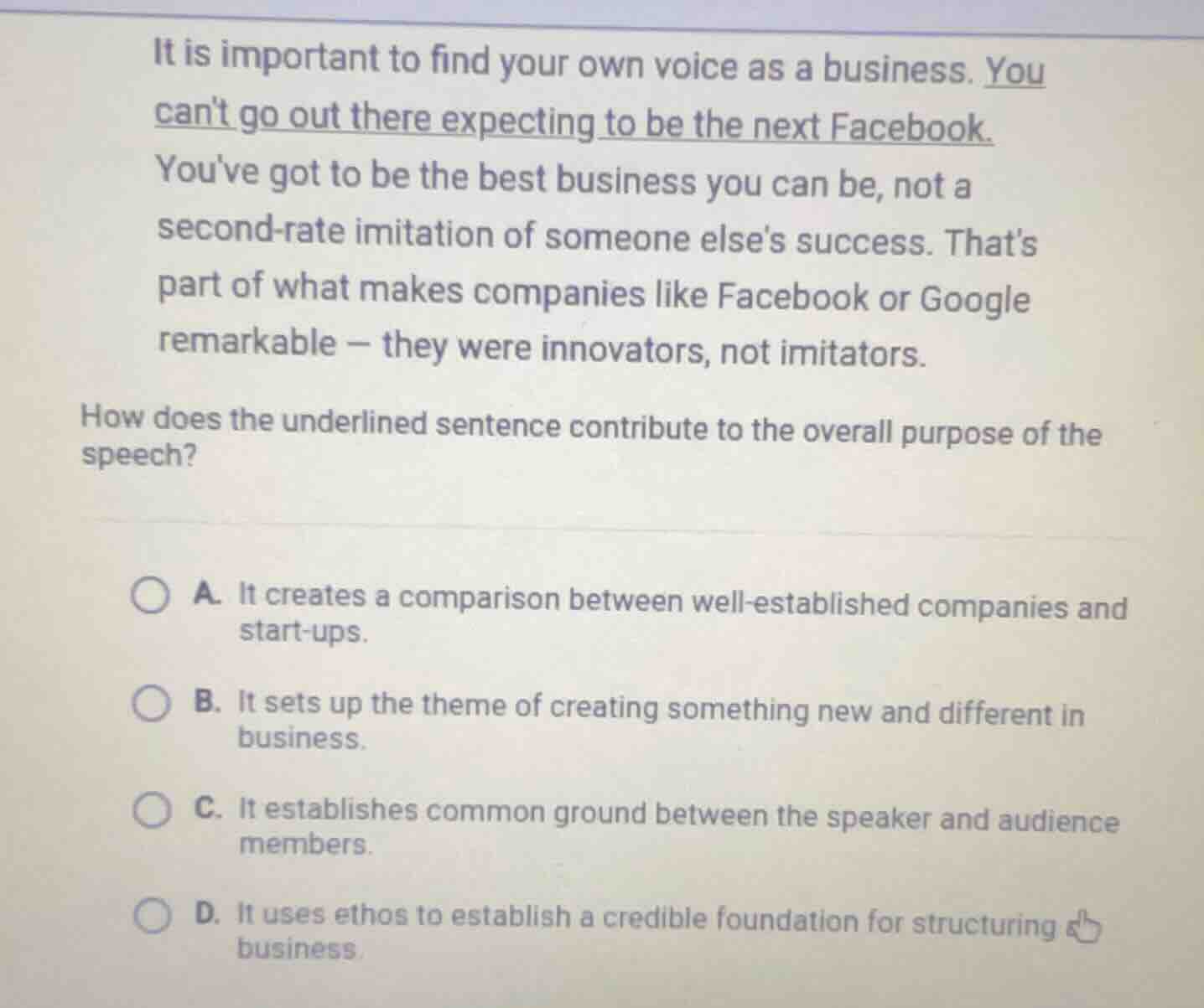 it is important to find your own voice as a business. you cant go out t…