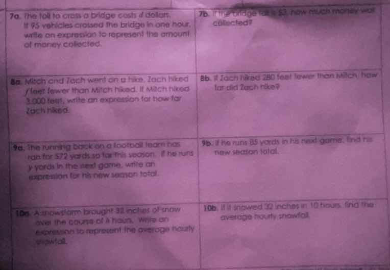 7a. the toll to cross a bridge costs ( d ) dollars. if 95 vehicles cros…