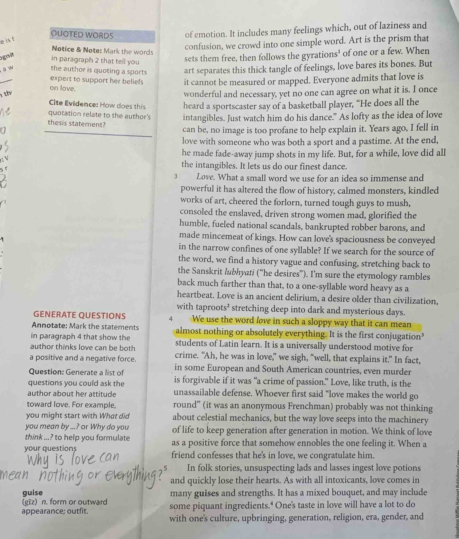 quoted words notice & note: mark the words in paragraph 2 that tell you…