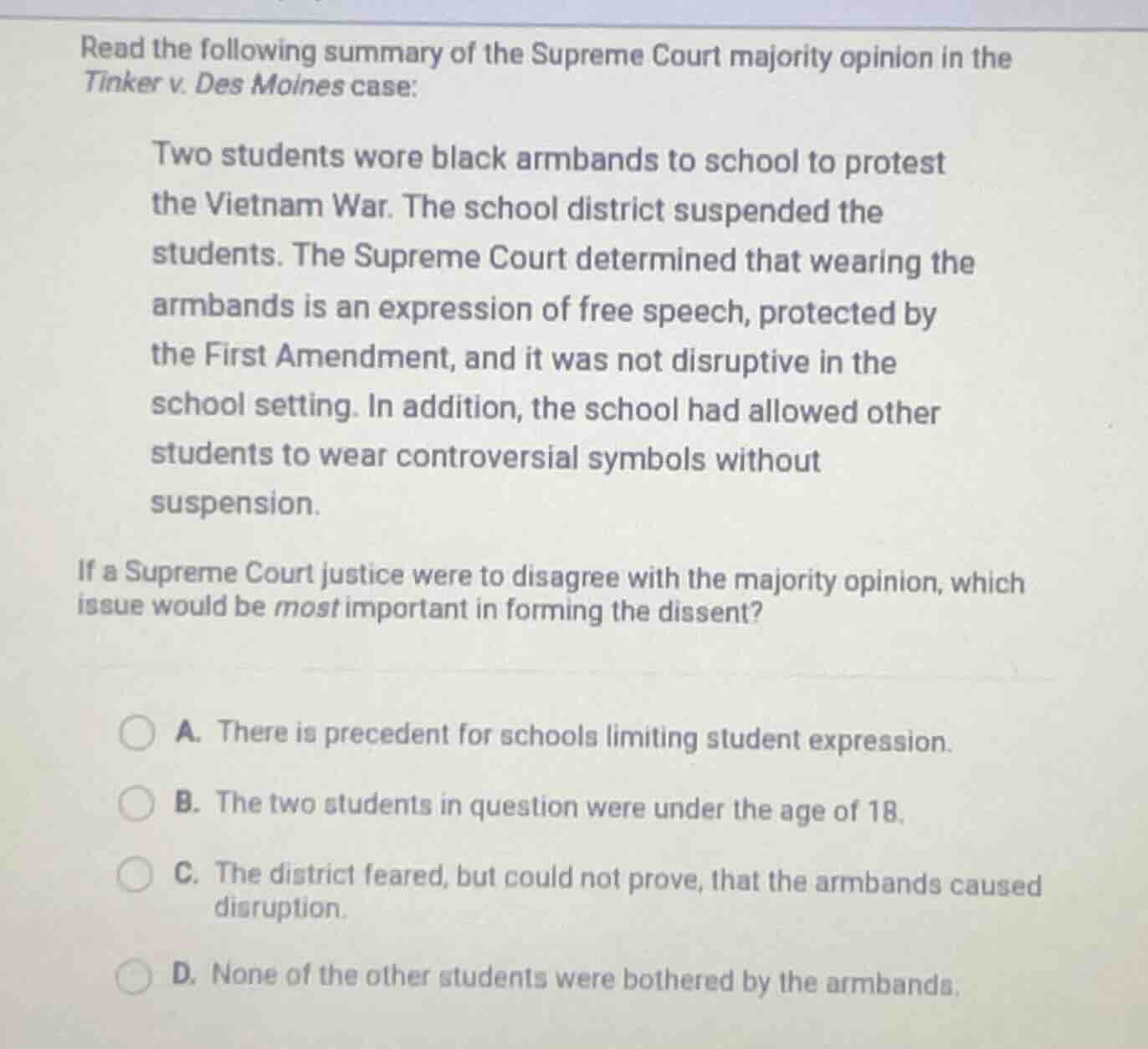 read the following summary of the supreme court majority opinion in the…