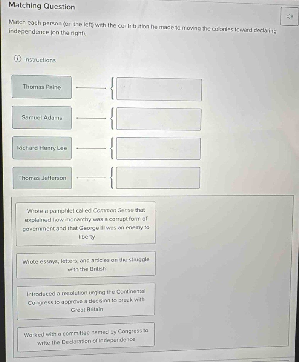 matching question match each person (on the left) with the contribution…