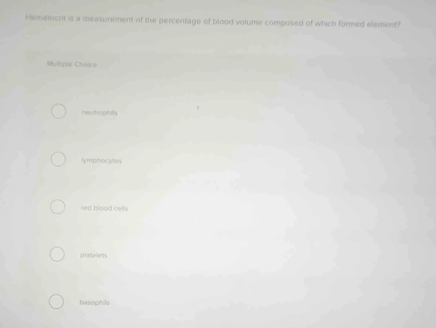hematocrit is a measurement of the percentage of blood volume composed …
