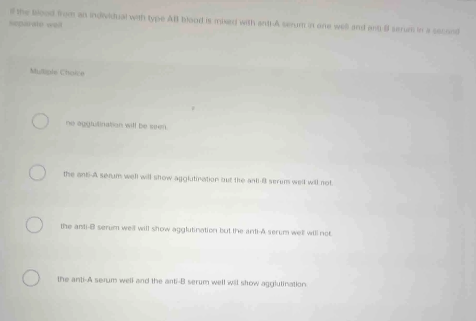 if the blood from an individual with type ab blood is mixed with anti -…