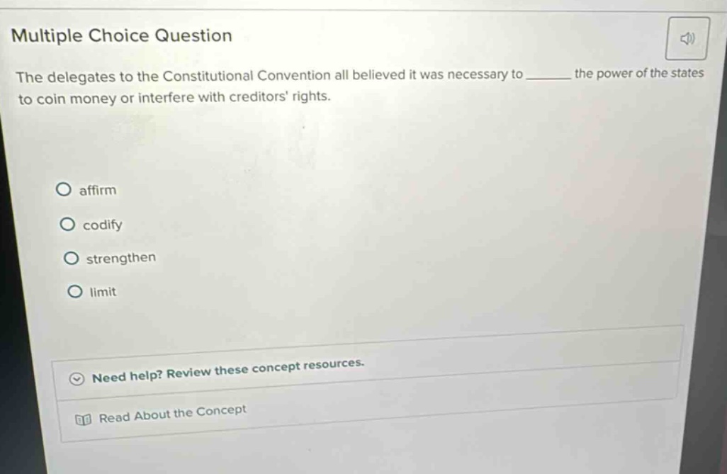 multiple choice question the delegates to the constitutional convention…