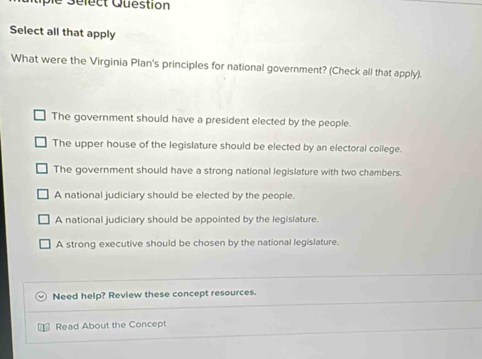 multiple select question select all that apply what were the virginia p…