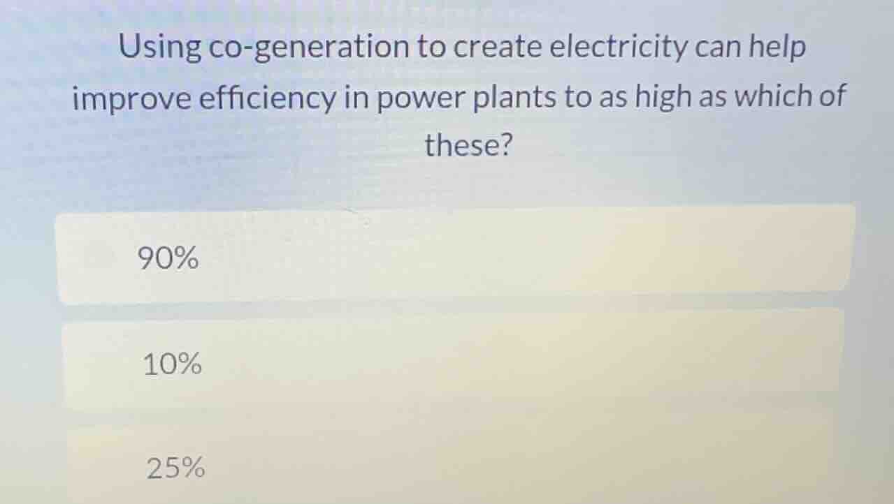 using co - generation to create electricity can help improve efficiency…