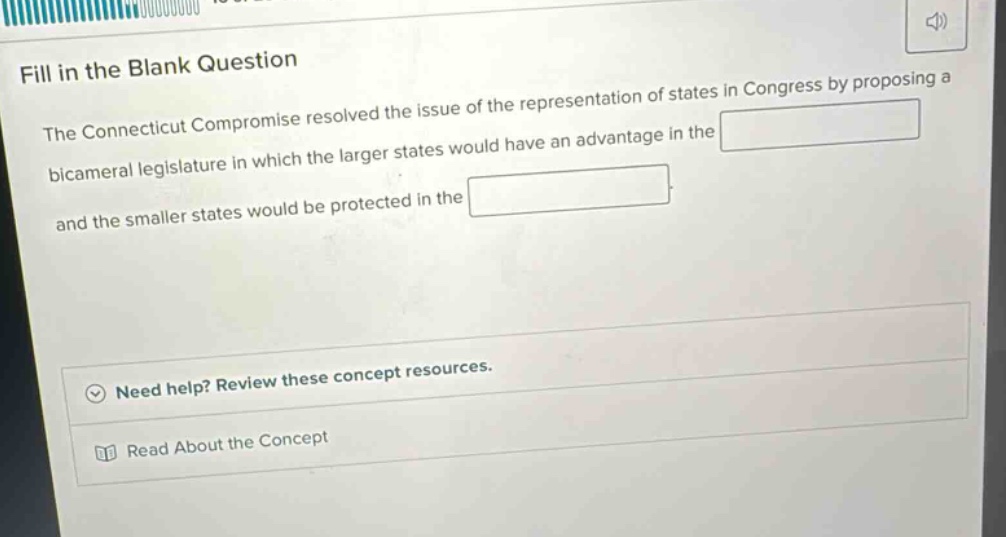 fill in the blank question the connecticut compromise resolved the issu…