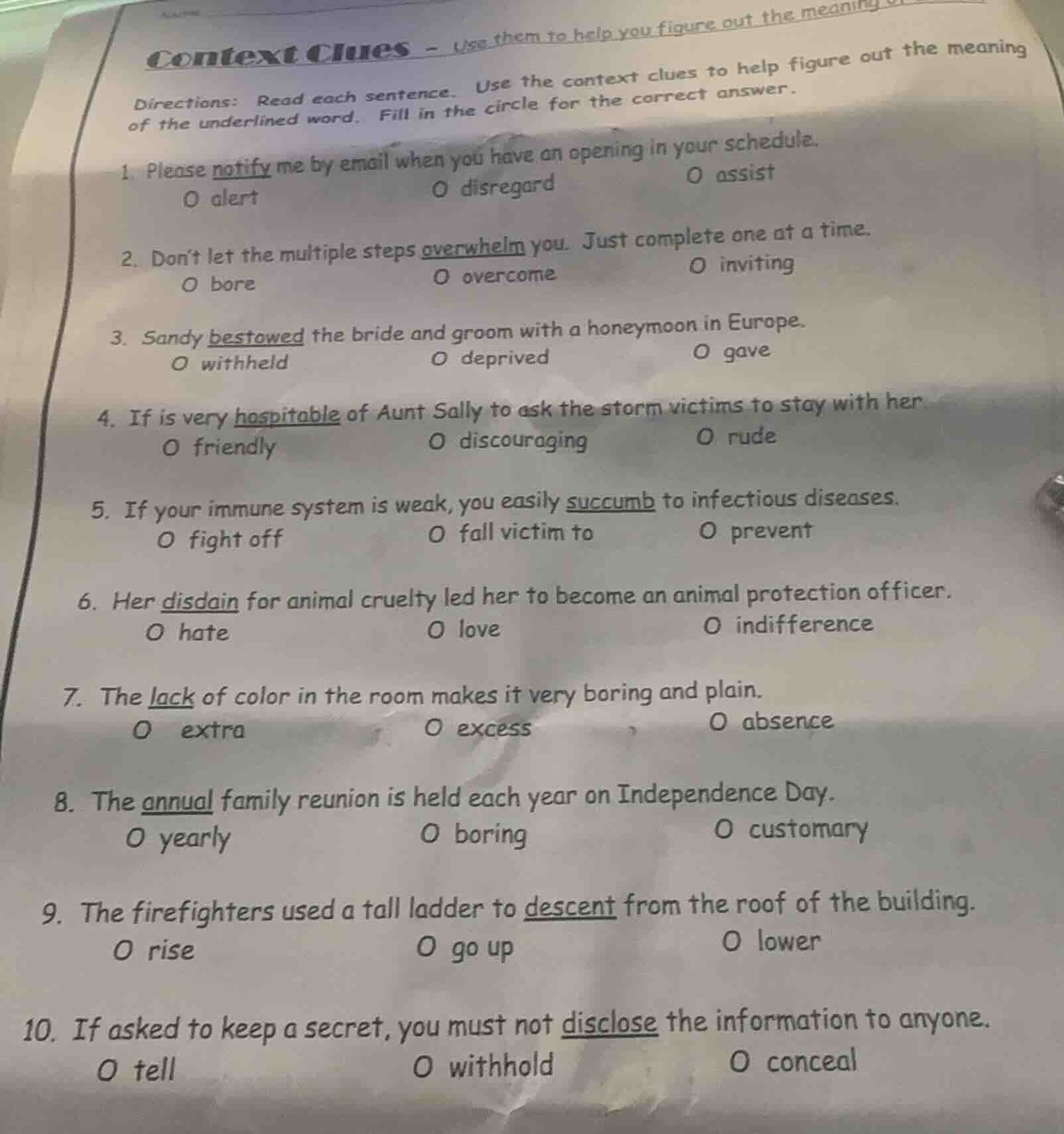 context clues - use them to help you figure out the meaning directions:…