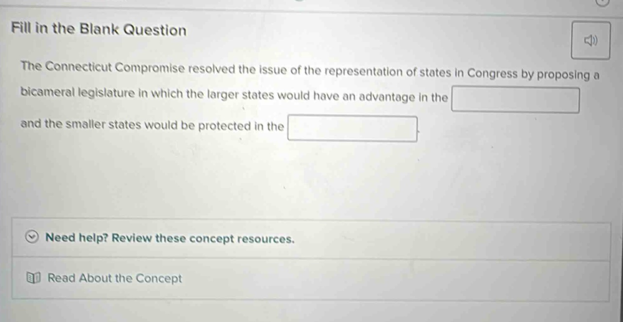 fill in the blank question the connecticut compromise resolved the issu…