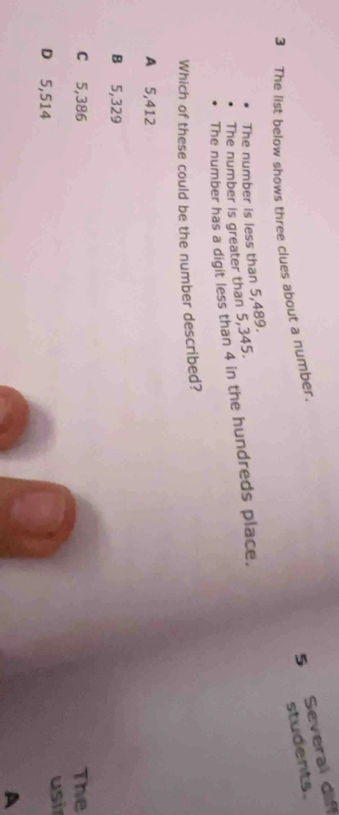 3 the list below shows three clues about a number. - the number is less…