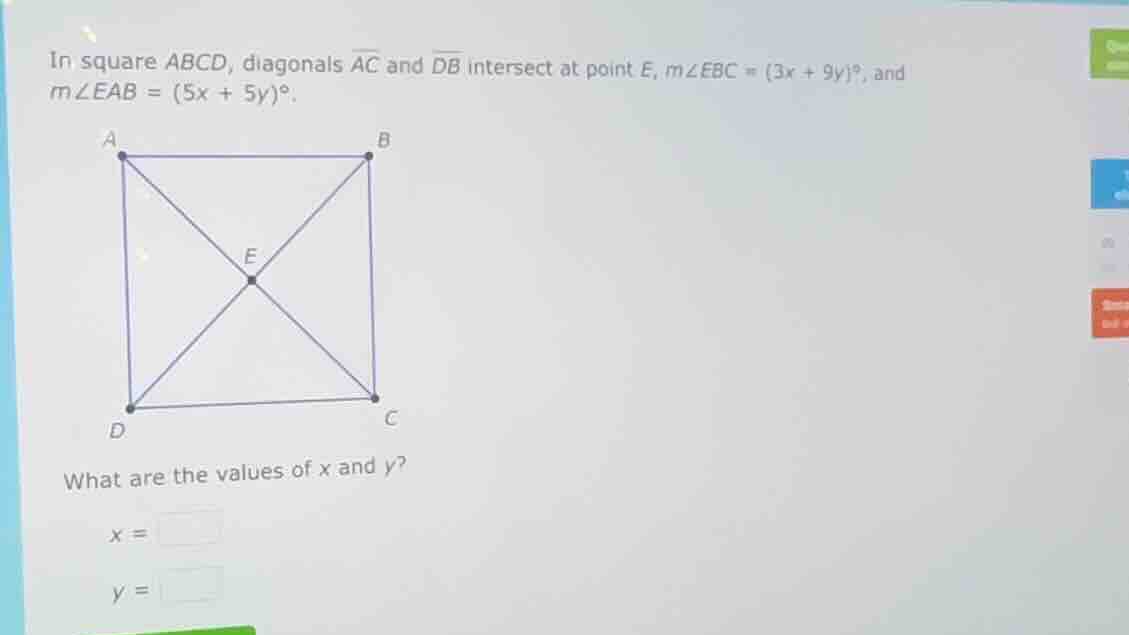 in square abcd, diagonals \\(\\overline{ac}\\) and \\(\\overline{db}\\)…