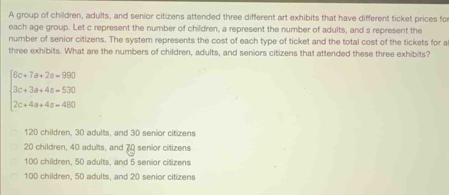 a group of children, adults, and senior citizens attended three differe…