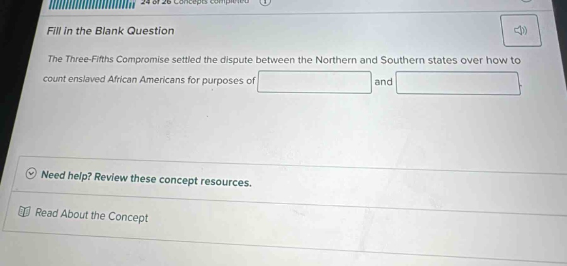 fill in the blank question the three - fifths compromise settled the di…
