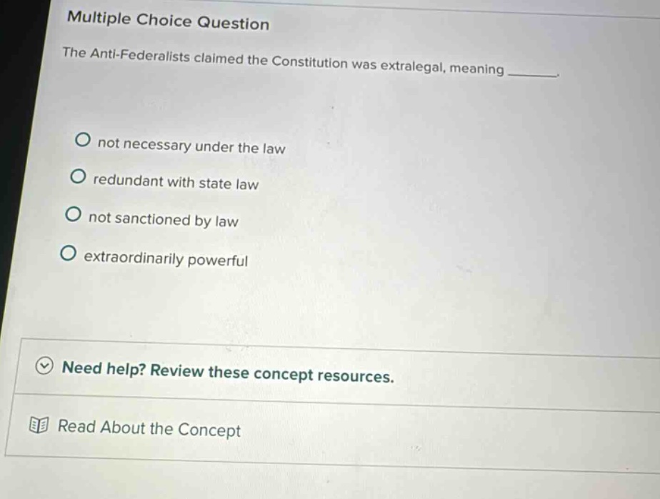 multiple choice question the anti - federalists claimed the constitutio…