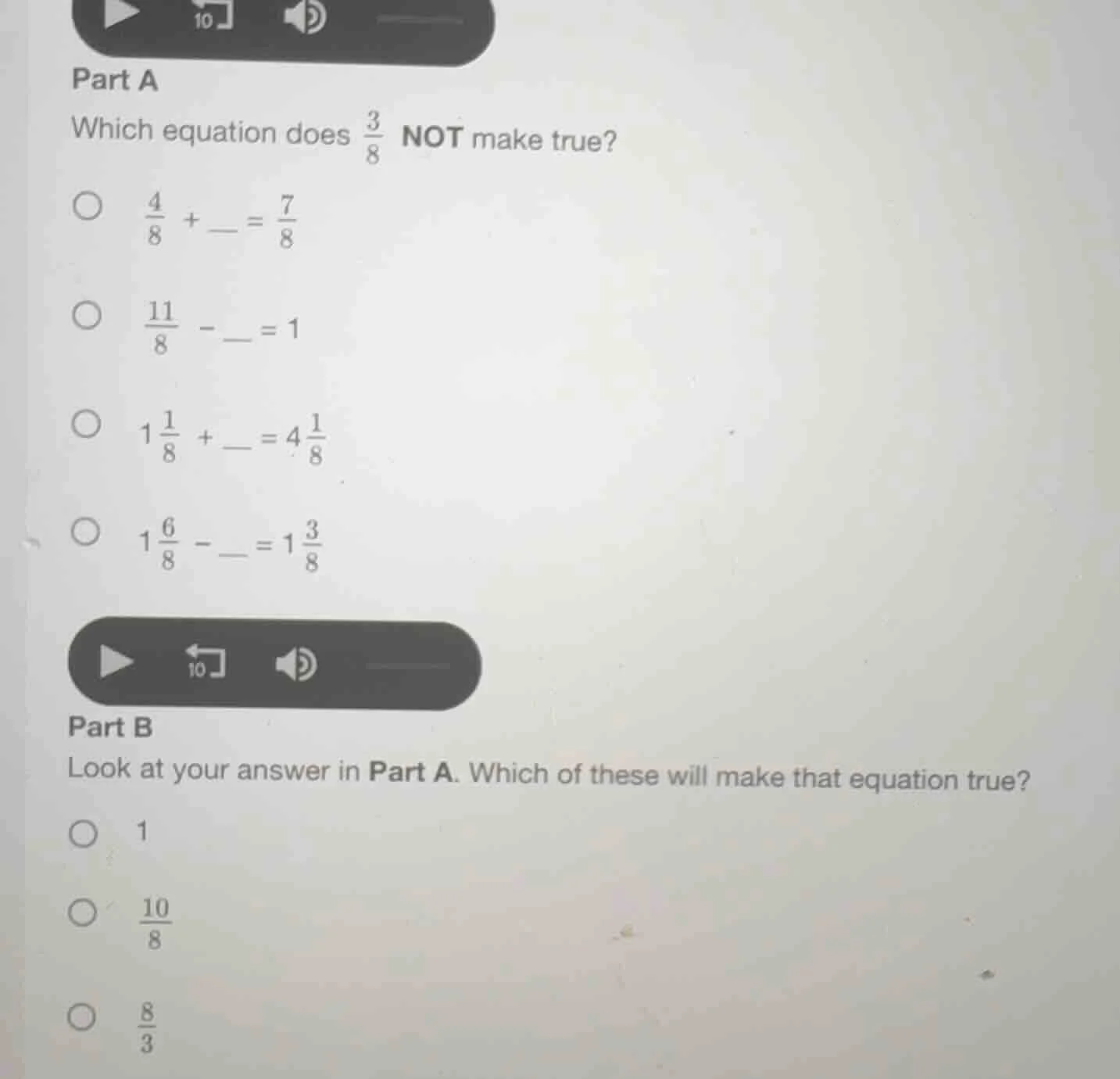 part a which equation does \\(\\frac{3}{8}\\) not make true? \\(\\frac{…