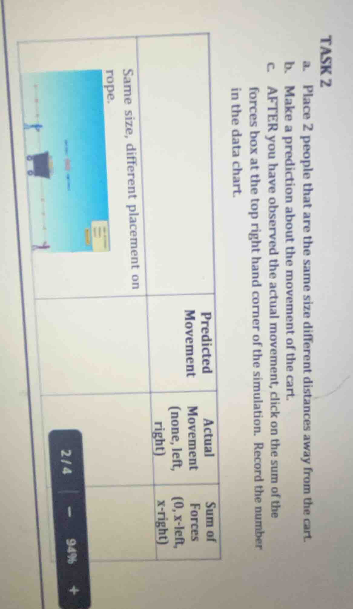 task 2 a. place 2 people that are the same size different distances awa…