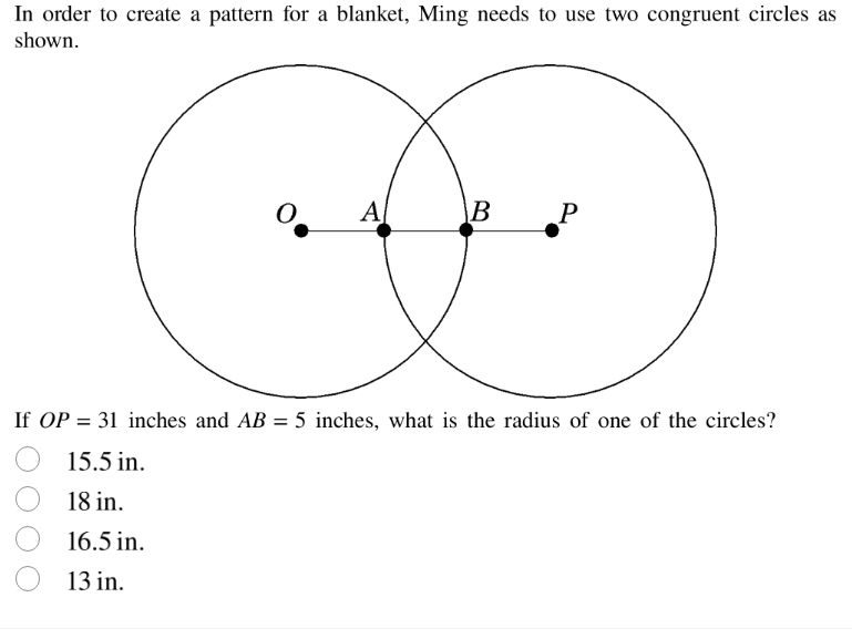 in order to create a pattern for a blanket, ming needs to use two congr…