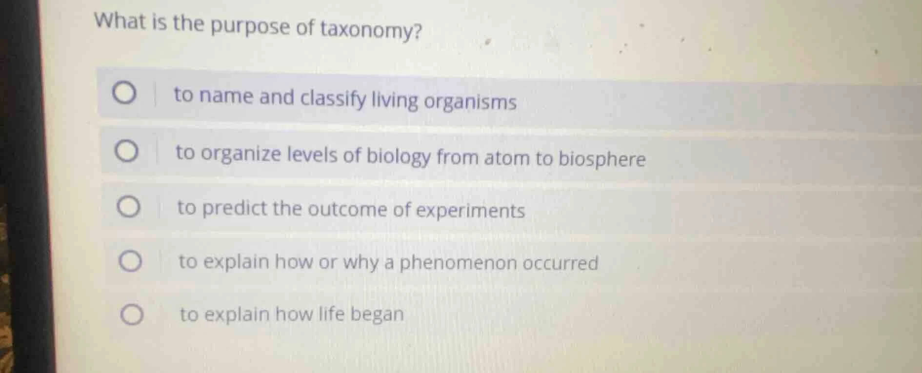 what is the purpose of taxonomy? to name and classify living organisms …