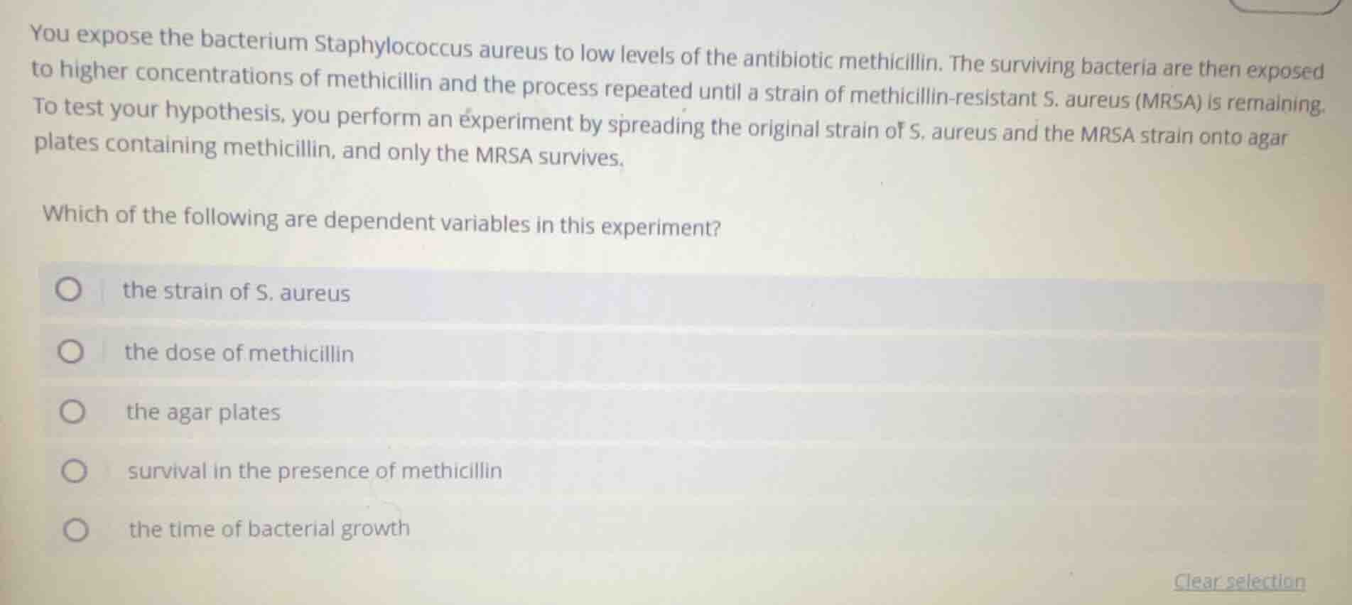 you expose the bacterium staphylococcus aureus to low levels of the ant…