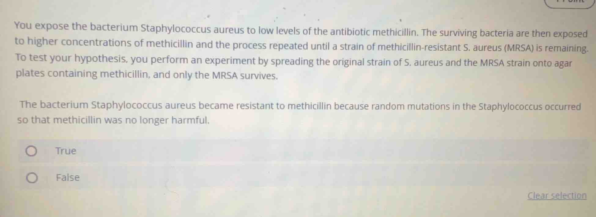 you expose the bacterium staphylococcus aureus to low levels of the ant…