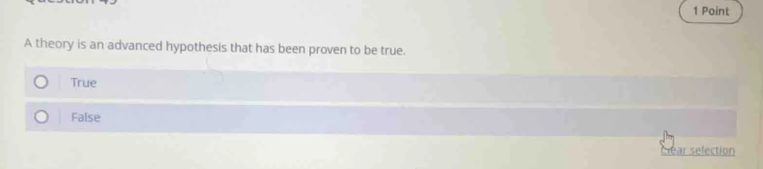 a theory is an advanced hypothesis that has been proven to be true. tru…