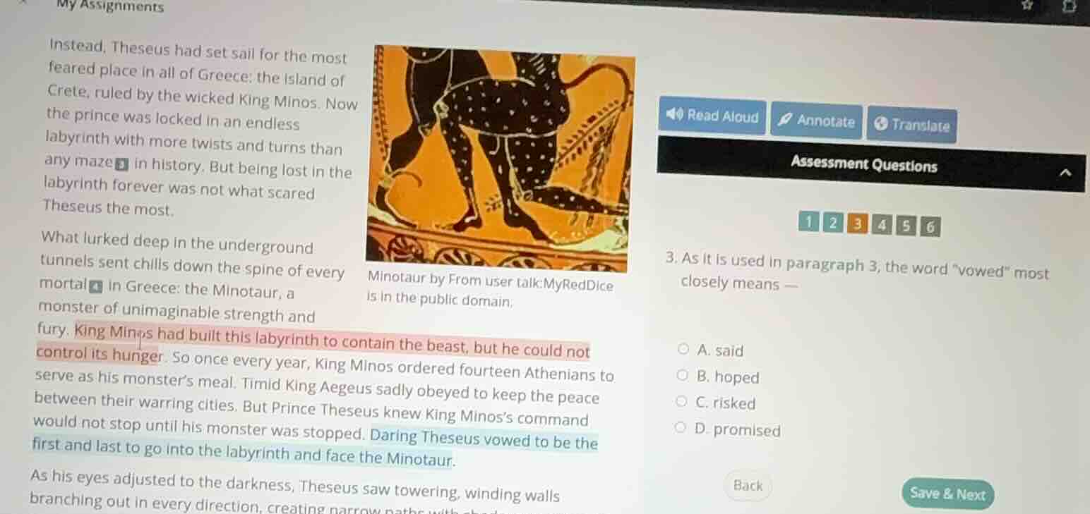 my assignments instead, theseus had set sail for the most feared place …