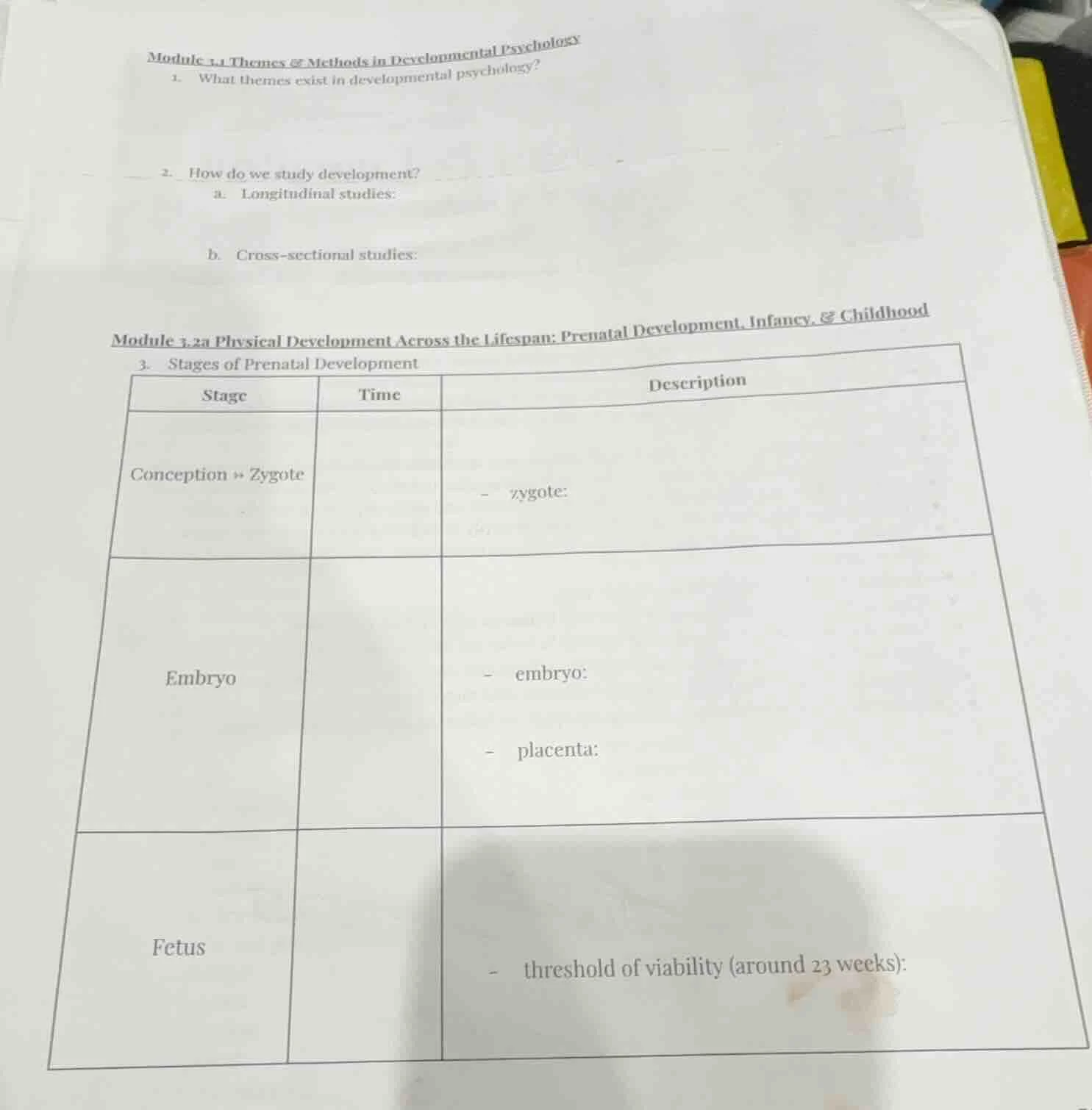 module 1.1 themes & methods in developmental psychology 1. what themes …