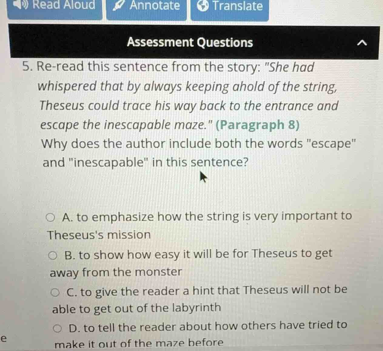 5. re - read this sentence from the story: \she had whispered that by a…