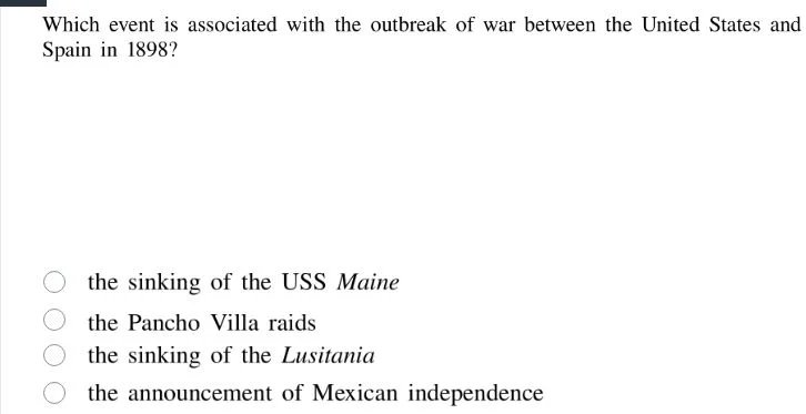 which event is associated with the outbreak of war between the united s…