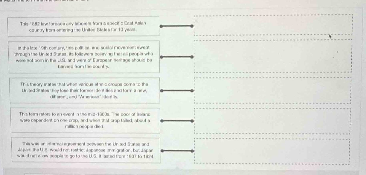 this 1882 law forbade any laborers from a specific east asian country f…