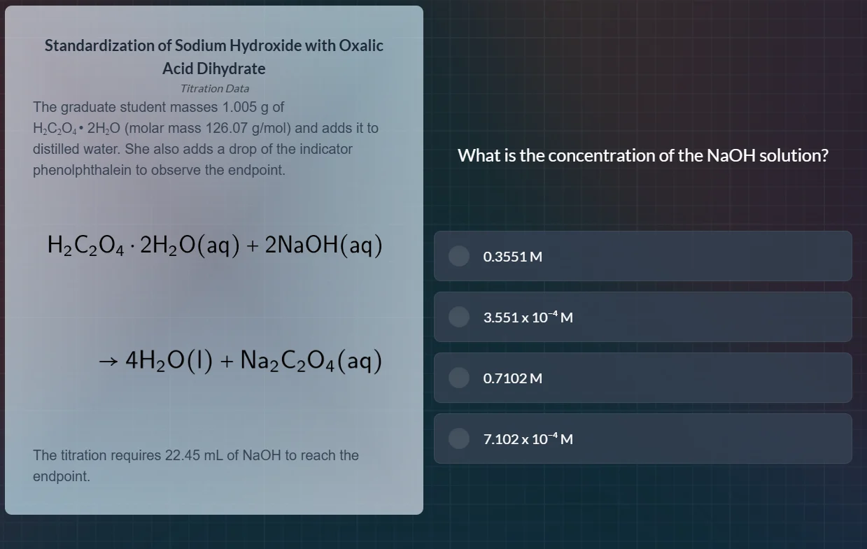 standardization of sodium hydroxide with oxalic acid dihydrate titratio…