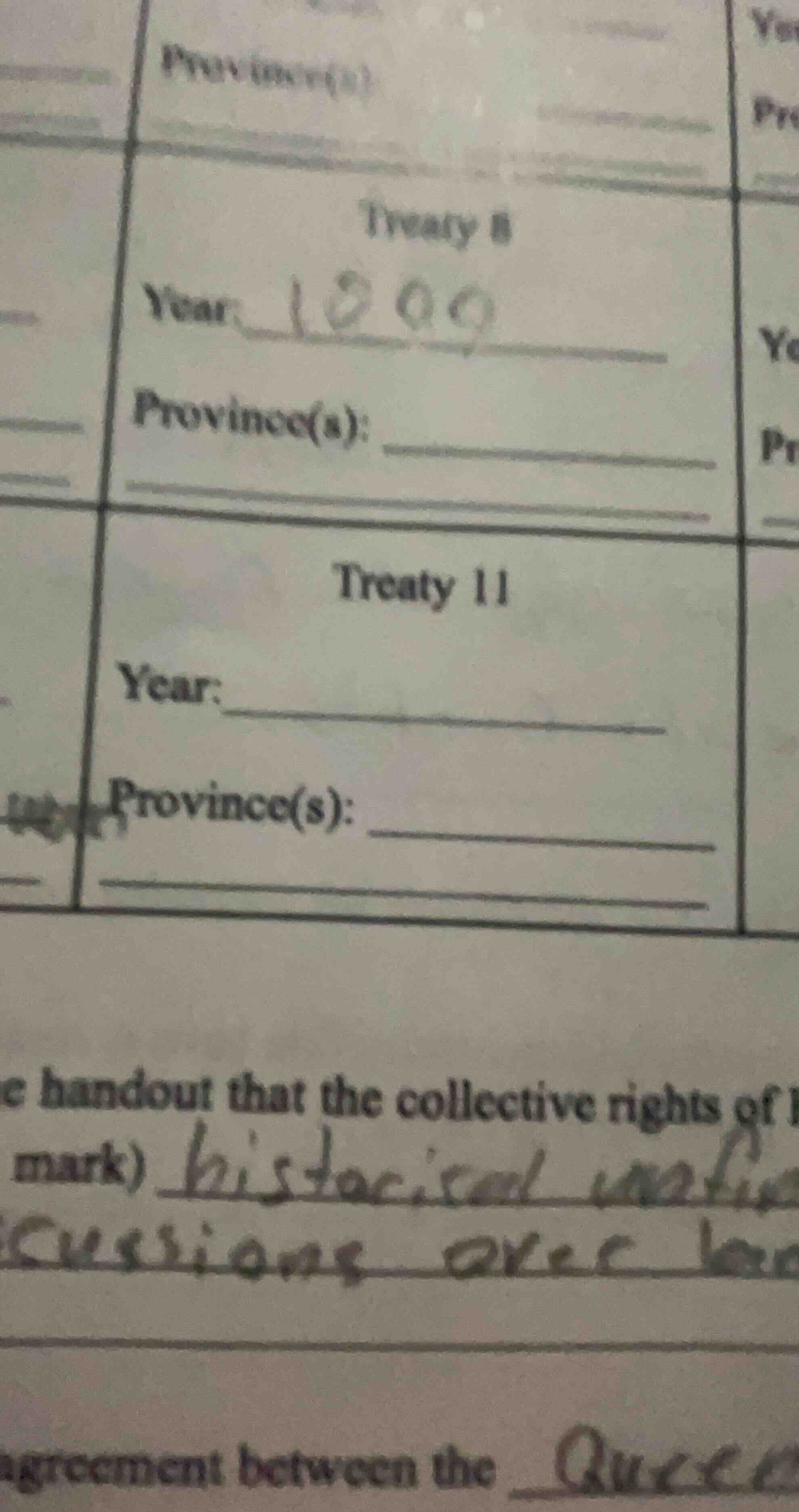 treaty 8 year: 1899 province(s): treaty 11 year: province(s): e handout…