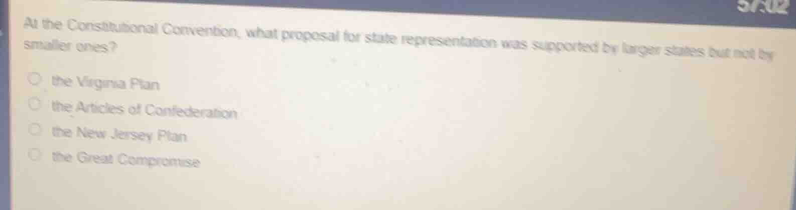 at the constitutional convention, what proposal for state representatio…
