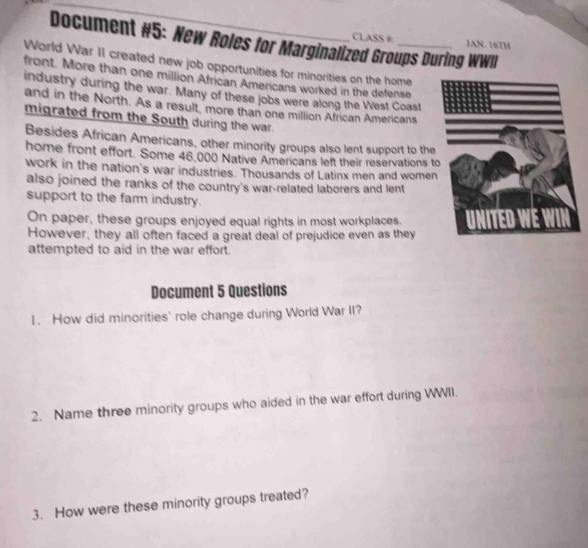 document #5: new roles for marginalized groups during wwii world war ii…
