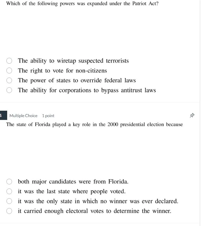 which of the following powers was expanded under the patriot act? the a…