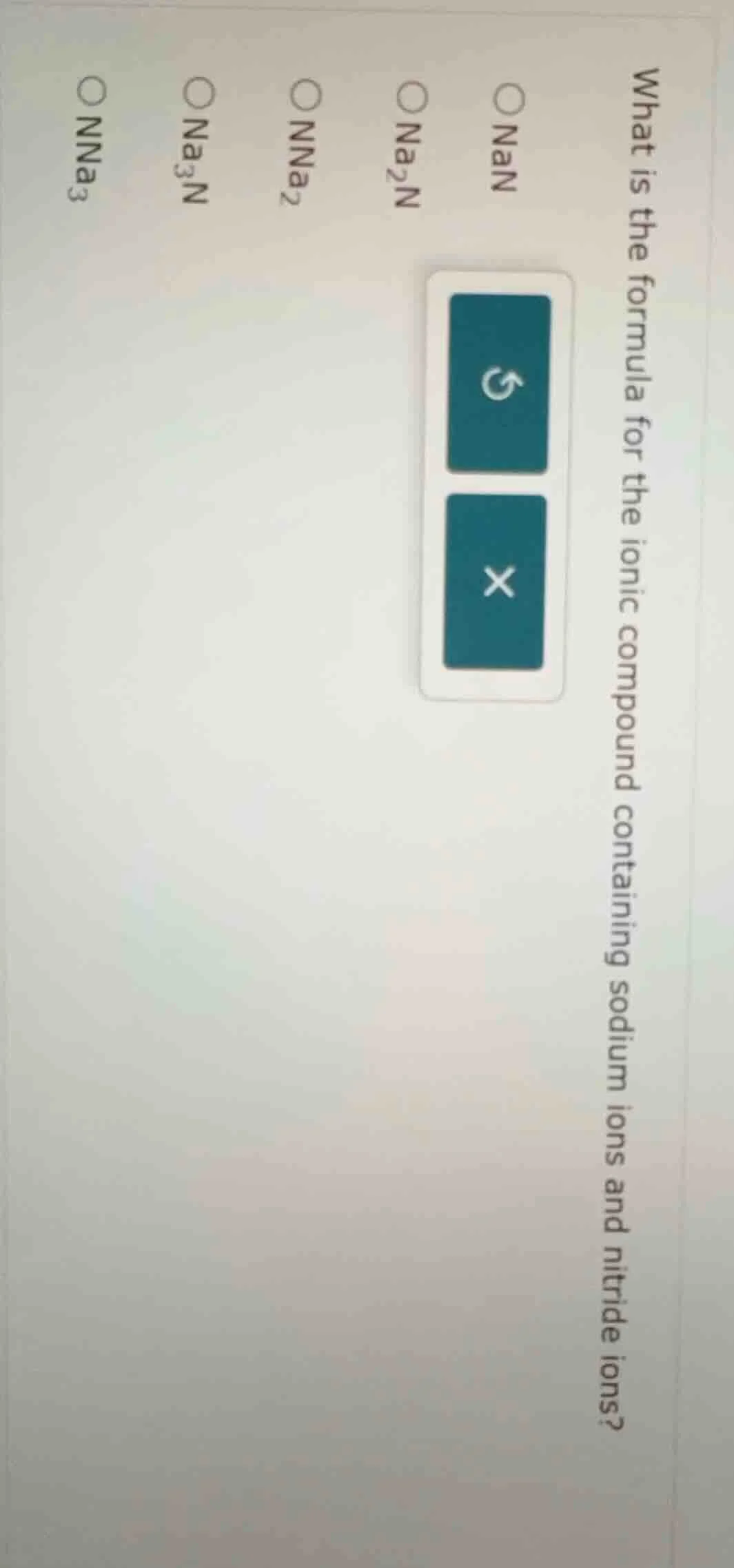 what is the formula for the ionic compound containing sodium ions and n…