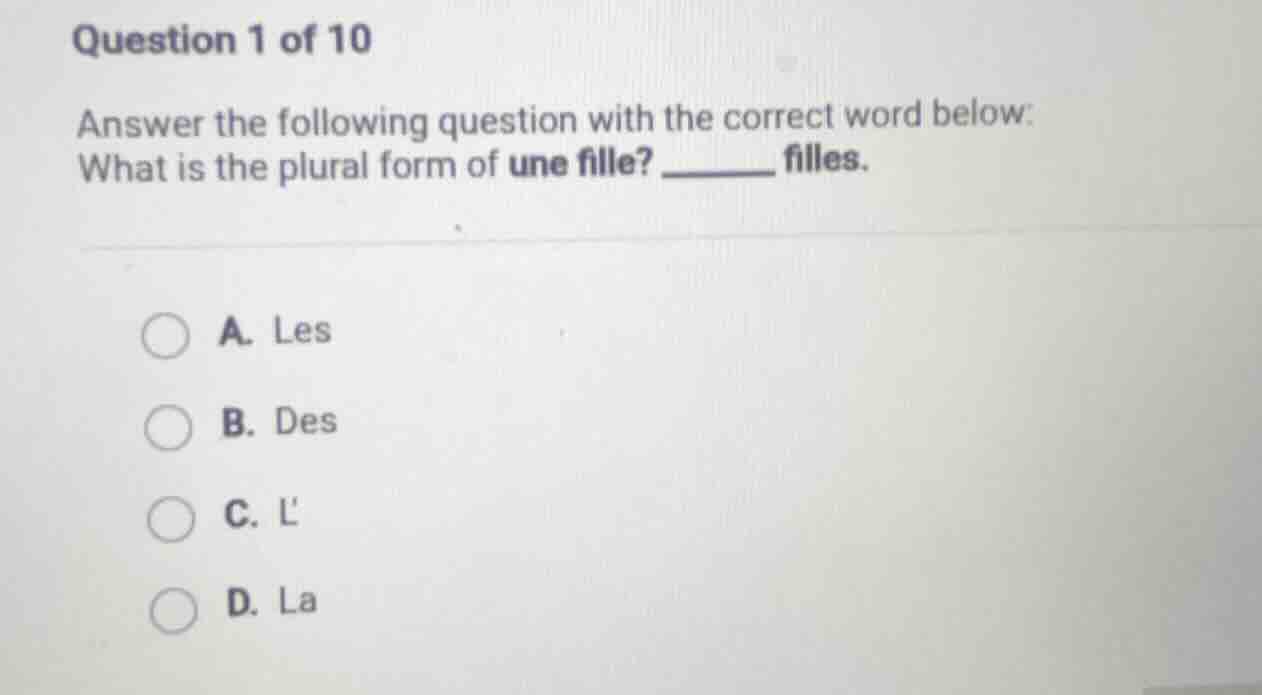 question 1 of 10 answer the following question with the correct word be…