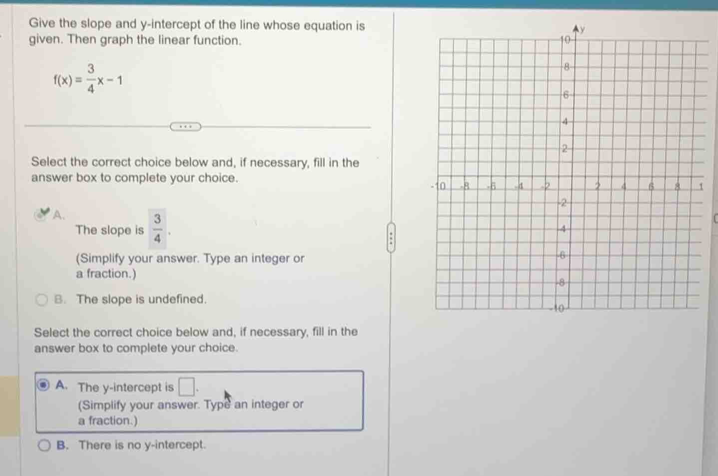 give the slope and y-intercept of the line whose equation is given. the…